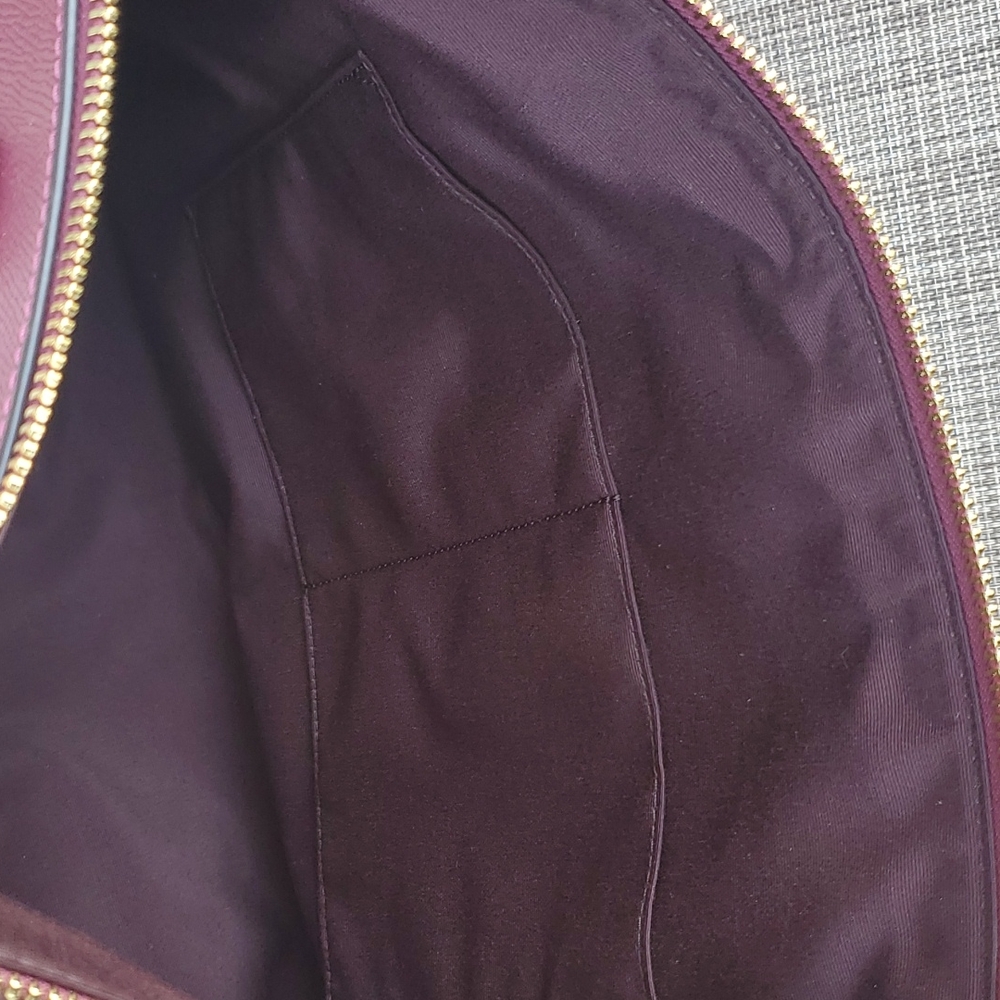 NWT Coach Large Burgundy Crossgrain Leather Gallery Tote - Picture 9 of 10